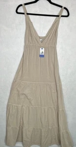 Seaspice Resort Kleid Small beige Midi Sommerkleid verstellbar peruanische Baumwolle NEU - Bild 1 von 10