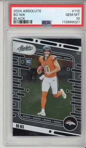 2024 Panini Absolute - Rookies Bo Nix #112 (RC) PSA 10 - Picture 1 of 2