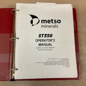 Metso ST356 DIRT SCREEN OPERATION MAINTENANCE MANUAL & PARTS CATALOG BOOK LIST - Picture 1 of 8