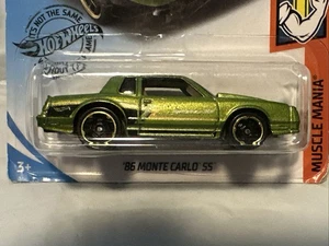 2018 Hot Wheels Muscle Mania 6/10 '86 Monte Carlo SS #196 Green Diecast New Car - Bild 1 von 3