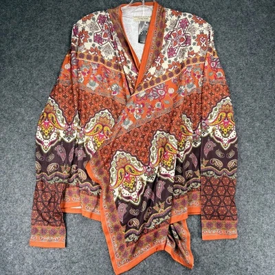 Cardigã Flying Tomato Frente Aberta, Estampa Paisley, Boho, Colorido, Feminino - Imagem 1 de 4