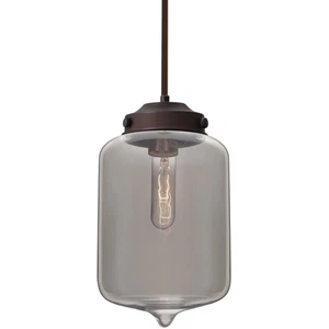 Besa Lighting 1TT-OLINSM-BR Olin 1 Light Bronze Stem Pendant Ceiling Light - Picture 1 of 2