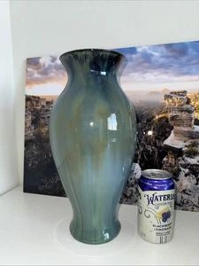 Fulper Pottery Drip Flambe Vase 13" Blue Brown Hallmarked Vintage/Antique, Rare - Picture 1 of 9