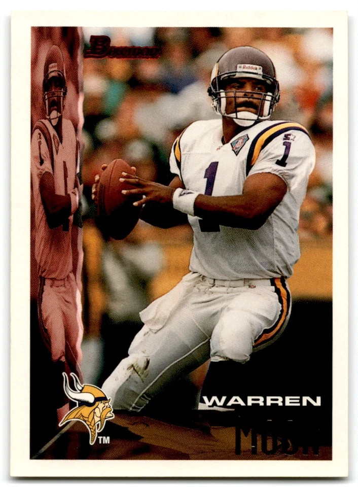 1995 Bowman Warren Moon Minnesota Vikings #275 - Image 1 of 2