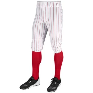 Champro Triple Crown Pinstripe Baseball/Softball Knicker Pant, White/Scarlet - L - Imagen 1 de 5