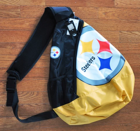 Pittsburgh Steelers BackPack / Back Pack Book Bag NEW - TEAM COLORS - SLING Cover