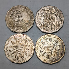 Lot of 4x Australia - Incl. Commemoratives! - Four 50 Cents Coins - 1970-1983