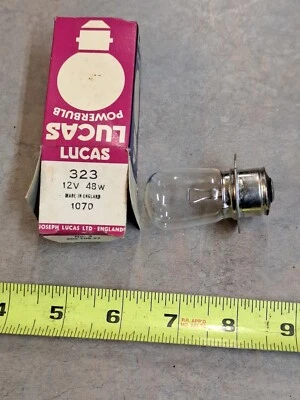 NOS Lucas 323 12 Volt 48 Watt Bulb Date Code 1970 Made in England Spot, Fog - Image 1 of 2