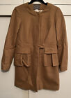 J. Crew Wool Cashmere Nello Gori Tan Coat Snap Front Size 4 Lined