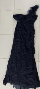 Jovani One Shoulder Rossette marineblaues Kleid Übergröße 18 - Bild 1 von 6