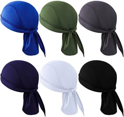 Sweat Wicking Dew Rags Skull Cap Helmet Liner Breathable  Head Wrap Beanie Hat - Image 1 of 4