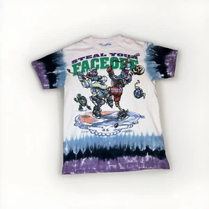 Vintage Liquid Blue Shirt Herren Medium Grateful Dead 1994 Batik Faceoff Hockey 9978 - Bild 1 von 9