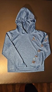 Jordan Dri-Fit Long Sleeve Hoodie Training Shirt Youth S Blue - Picture 1 of 11