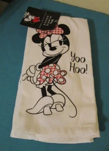 "Mouse Minnie ""Yoo Hoo!" Set 2 asciugamani da piatto confezione da 16"" x 26"" nuovi con etichette - Foto 1 di 4