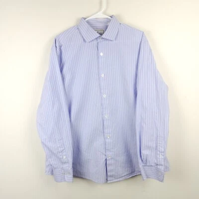 Brooks Brothers Shirt Men XL Blue Stripe Polka Dot Thomas Mason Regent Button Up - Image 1 of 4