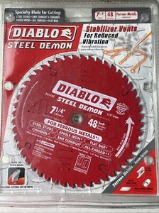Freud D0748CF Diablo Steel Demon 7-1/4 48 Tooth TCG Ferrous Metal Cutting Blade - Picture 1 of 2