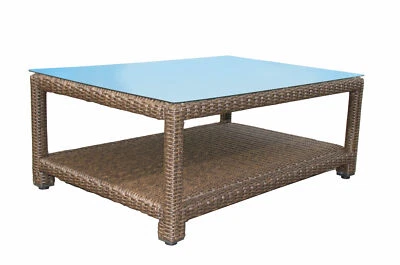 Rattan Lounge Tisch 120x80cm Couchtisch  Beistelltisch Braun NEU & OVP - Bild 1 von 4