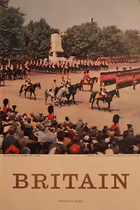 British Travel Poster Vintage 1950's Original The trooping of the Colors - Picture 1 of 1