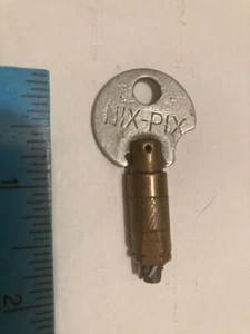 VINTAGE KEY NIX-PIX SOLON SUPER-LOCK CO -  WASH D.C.-  Barrel Tubular KEY - Picture 1 of 10