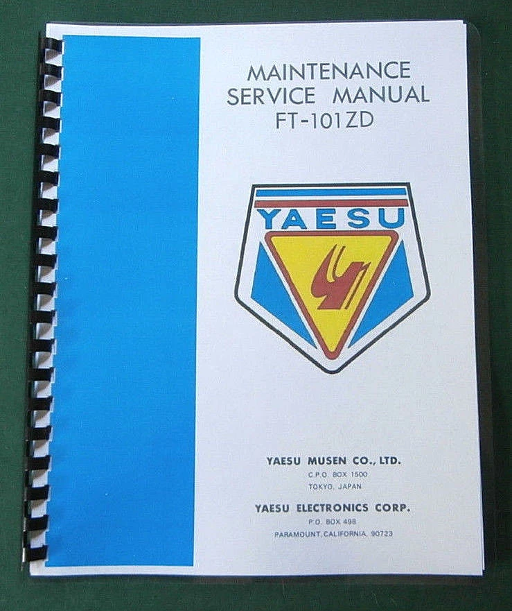 Yaesu FT-101ZD  Service Manual: 11" X 17" Foldout Diagrams & Card Stock Covers! - Image 1 of 1