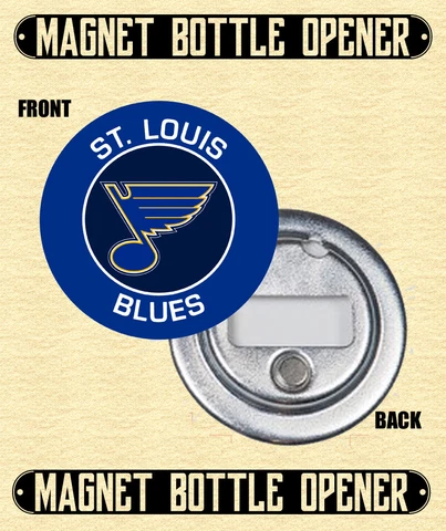 St Louis Blues Button - Magnet Bottle Opener - Choose From 12 Designs Cover
