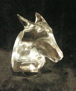 Vintage Saint St Louis France Crystal Art Glass Bull's Head Figural Paperweight - Picture 1 of 6