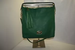 MICHAEL KORS BEDFORD GOOSEBURRY GREEN LEATHER TASSEL,HOBO,CROSSBODY,SHOULDER BAG - Picture 1 of 12