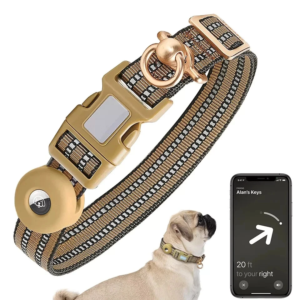 Collar  Perros Airtag Dog Collar with Air Tag Holder Nylon 3M Reflective,release - Image 1 of 4