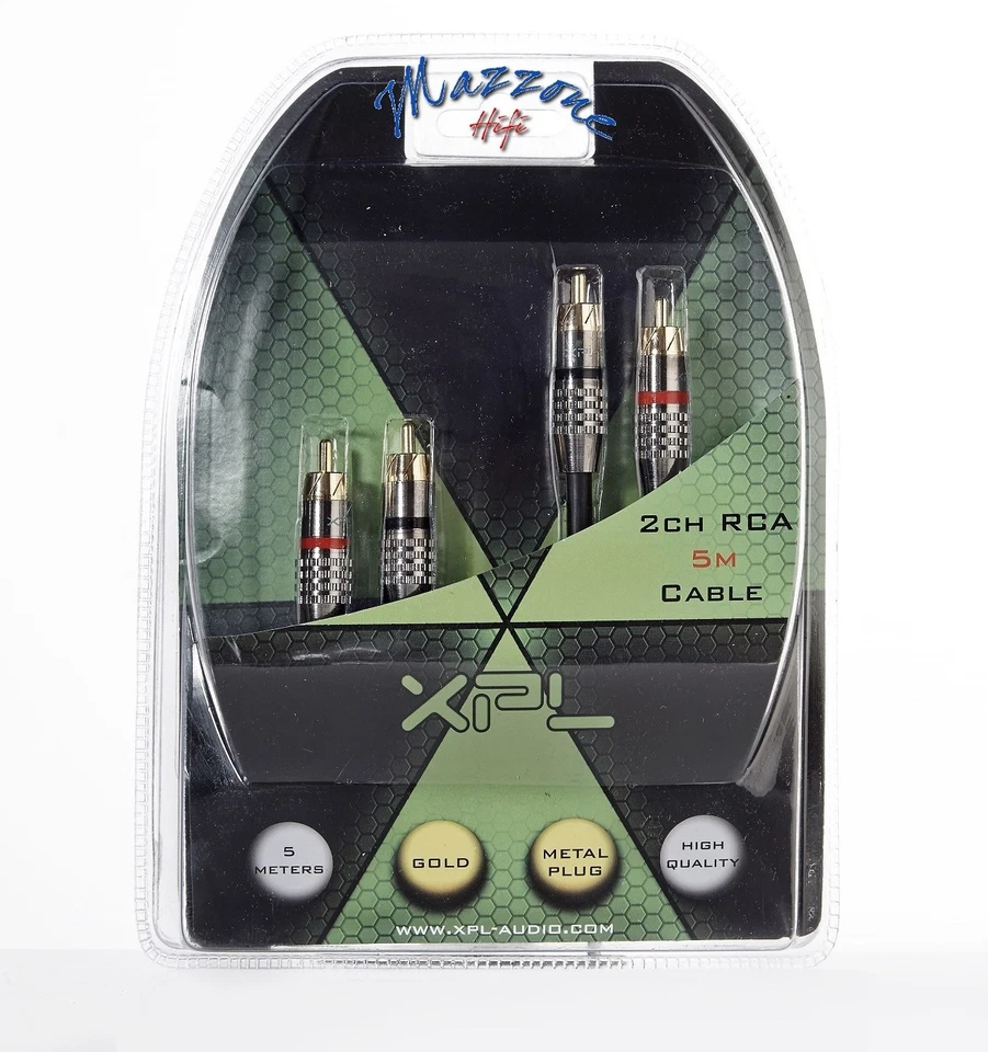 XPL CV010 Cable Rca 5M Cobre Ofc Conectores Latón y Oro > Alta Calidad' - Imagen 1 de 1