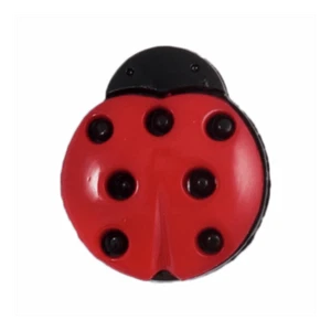 ABC Buttons Ladybird Ladybug Button Nylon Shank 15mm or 18mm - Picture 1 of 1