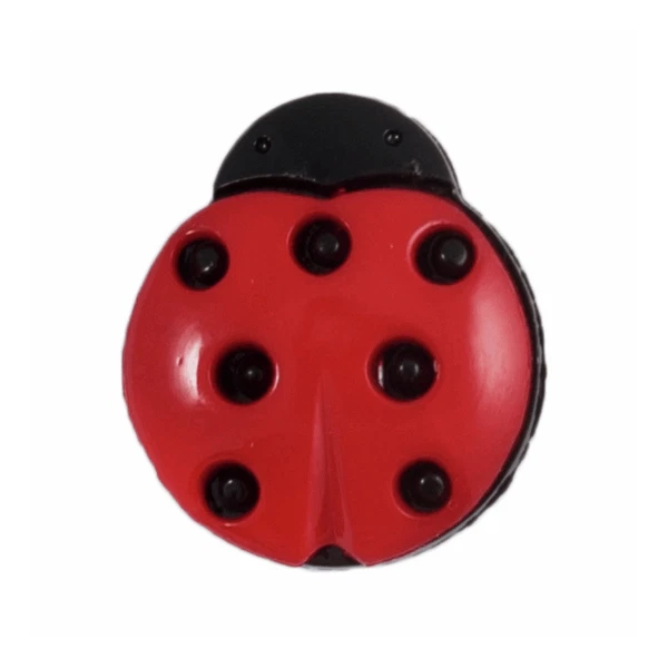 ABC Buttons Ladybird Ladybug Button Nylon Shank 15mm or 18mm - Image 1 of 1