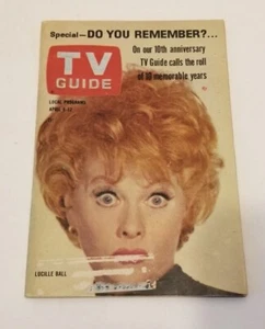 Lucille Ball TV Guide 1963 Lucille Ball 10th Anniversary TV Guide VG Condition  - Bild 1 von 14