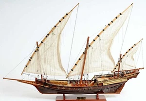 Handmade Wooden Model Sailing Ship - Xebec - Fully Assembled - Picture 1 of 14