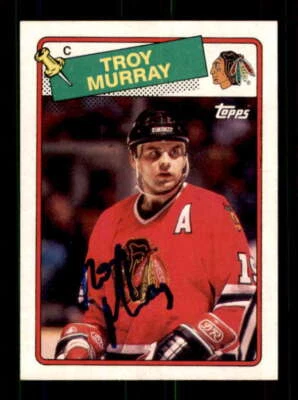 1988-89 Topps #106 Troy Murray AUTOGRAPHED!!! 544279 - Image 1 of 2