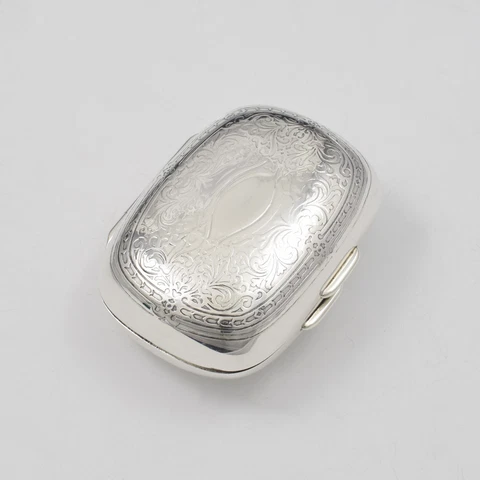 Antique Tiffany & Co. Sterling Silver Travel Soap Box c.1910 Cover
