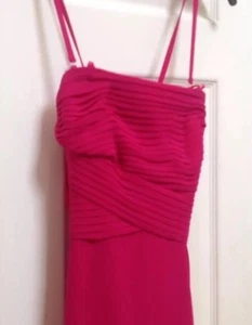 Neu Lauren Ralph Lauren gerafftes trägerloses Damenkleid Kleid Größe 8 rosa 240 $ - Bild 1 von 11
