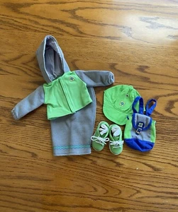 Batatt Our Generation 18” Doll Outfit 2000s Shirt, Skirt, Shoes, Backpack, Hat - Picture 1 of 2