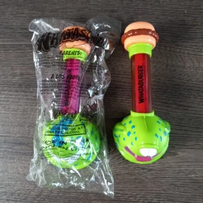 Vintage 2001 Whataburger Kids Meal Toy Whatasquirts Lot Of 2 - Image 1 of 4