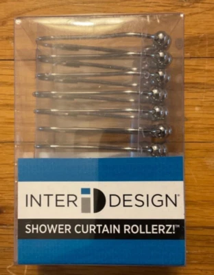 *ENVÍO GRATUITO* ¡Juego/12 Rodillos Cortina Ducha Baño Inter Diseño Plateado! Foto 1 de 4