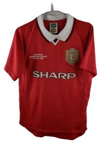 Maglia calcio SCORE DRAW Manchester United 1999 UEFA Champions League taglia S - Foto 1 di 12