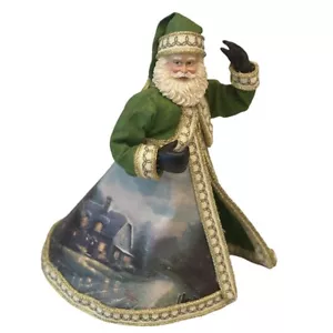 Thomas Kinkade 2004 Santa Irish Visions Of Ireland Art Christmas Figure Green - Picture 1 of 7