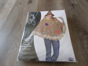 COLLECTIBLE FUN WORLD SCARECROW PONCHO HALLOWEEN COSTUME ONE SIZE FITS MOST - Picture 1 of 2