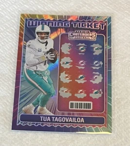 Boleto ganador 2024 Panini Contenders Tua Tagovailoa Diamond Holo Miami Dolphins - Imagen 1 de 2