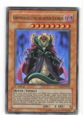 Yugioh VENNOMINON DER KÖNIG DER GIFTIGEN SCHLANGEN , taev-de014 Ultra Rare - Bild 1 von 2
