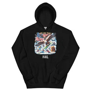 Vail Ski Or Die Eagle USA Amerika Skifahren Skifahrer Hoodie - Bild 1 von 7