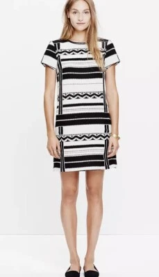 Vestido recto Madewell para mujer Geo Jacquard ribete de cuero E5171 talla 2 Foto 1 de 4