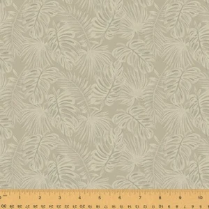 HAWAIIAN PALM TREE LEAVES TAN 100% COTTON FABRIC QUILTING SEWING WINDHAM FABRIC - Picture 1 of 1