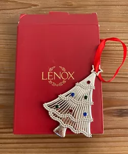 Lenox Silver Gems Multi Tree Christmas Ornament With Box Christmas Tree Keepsake - Picture 1 of 5