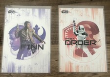 2017 Star Wars The Last Jedi Series One Sticker Card Lot Of 2! Finn