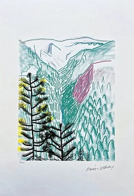 DAVID HOCKNEY - El traje de Yosemite - Árbol negro - firmado, edición numerada 3/500 Foto 1 de 4